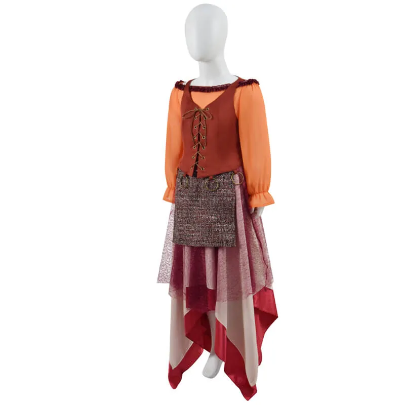 Kids Mary Sanderson Costumes Hocus Pocus Cosplay Halloween Carnival Cosplay Dress