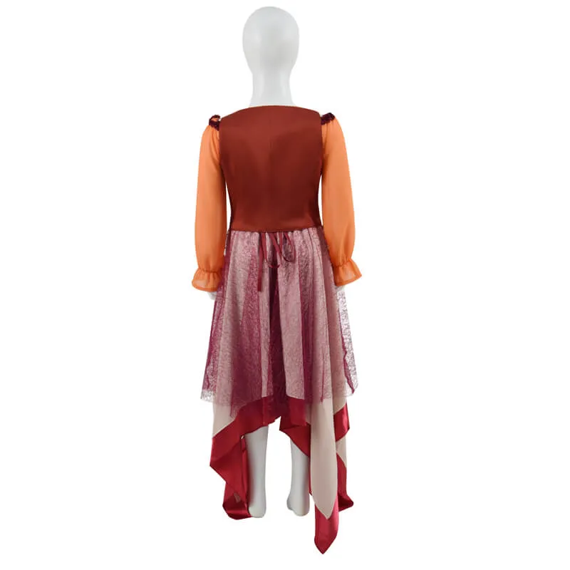 Kids Mary Sanderson Costumes Hocus Pocus Cosplay Halloween Carnival Cosplay Dress