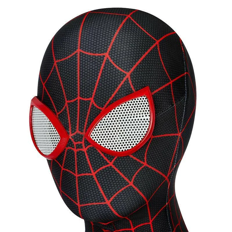Kids PS5 Spiderman Miles Morales Jumpsuit Playstation 5 Cosplay Full Costume Set