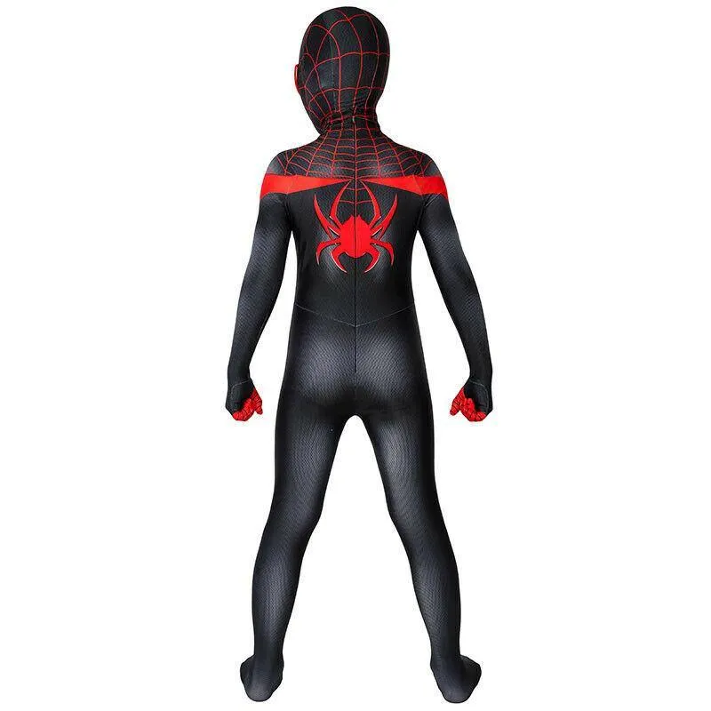 Kids PS5 Spiderman Miles Morales Jumpsuit Playstation 5 Cosplay Full Costume Set