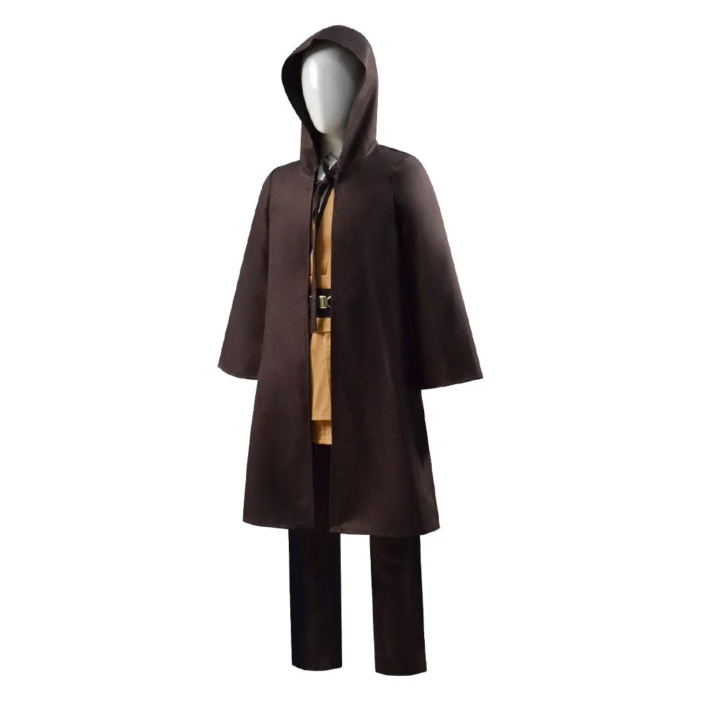 Kids Star Wars Costumes Obi-Wan Cosplay Costume Jedi Tunic Cloak Robe Full Set Outfit