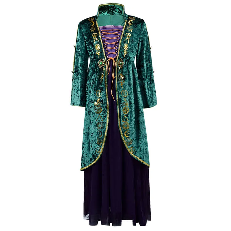 Kids Winifred Sanderson Halloween Dress Suit Hocus Pocus Cosplay Costume Outfit