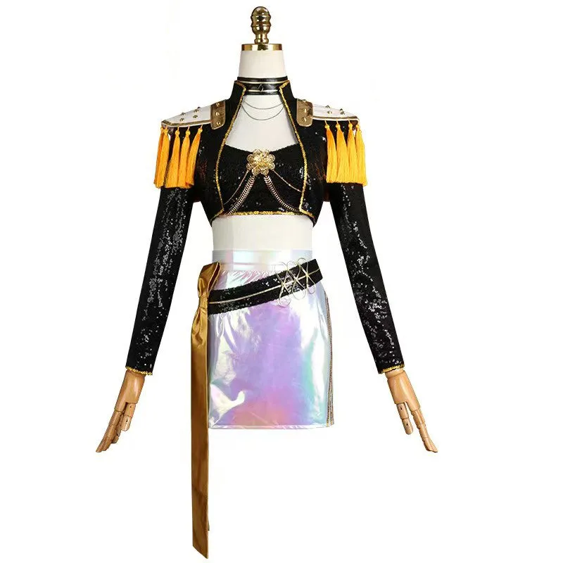 Kpop Demon Hunters Mira Cosplay Costume Golden Black Dance Halloween Suit ACcosplay
