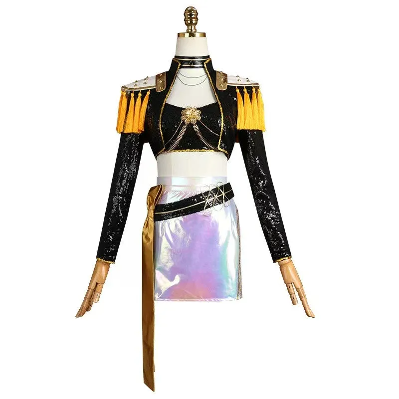 Kpop Demon Hunters Mira Cosplay Costume Golden Black Dance Halloween Suit ACcosplay