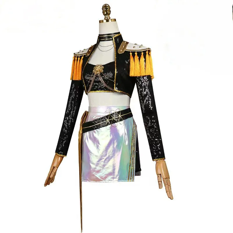 Kpop Demon Hunters Mira Cosplay Costume Golden Black Dance Halloween Suit ACcosplay