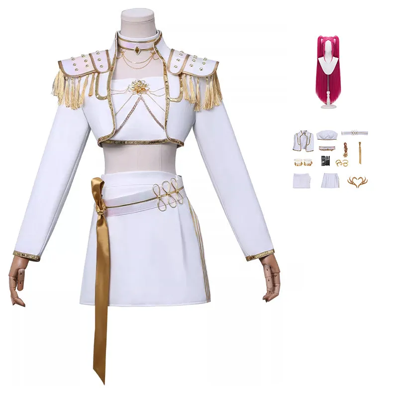 Kpop Demon Hunters Mira Cosplay Costume Golden White Dance Halloween Suit ACcosplay