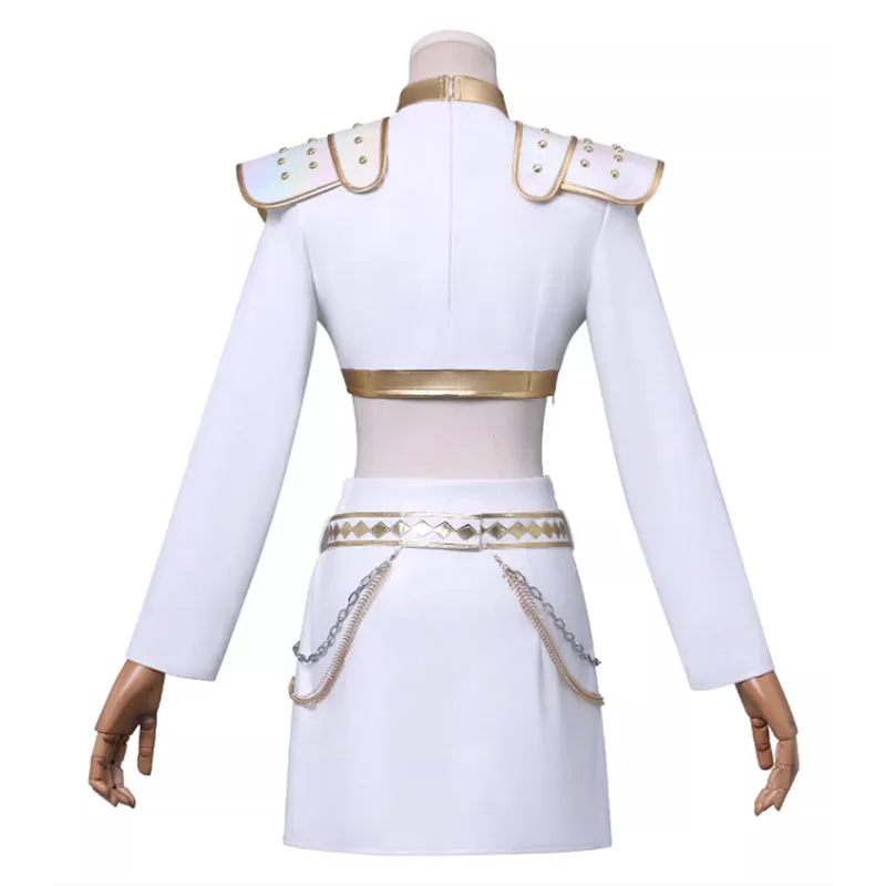 Kpop Demon Hunters Zoey Cosplay Costume Golden White Dance Halloween Suit ACcosplay
