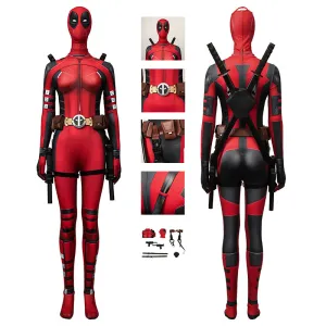 Lady Deadpool 3 Cosplay Costume 2024 Deadpool Wolverine Female Halloween Suit