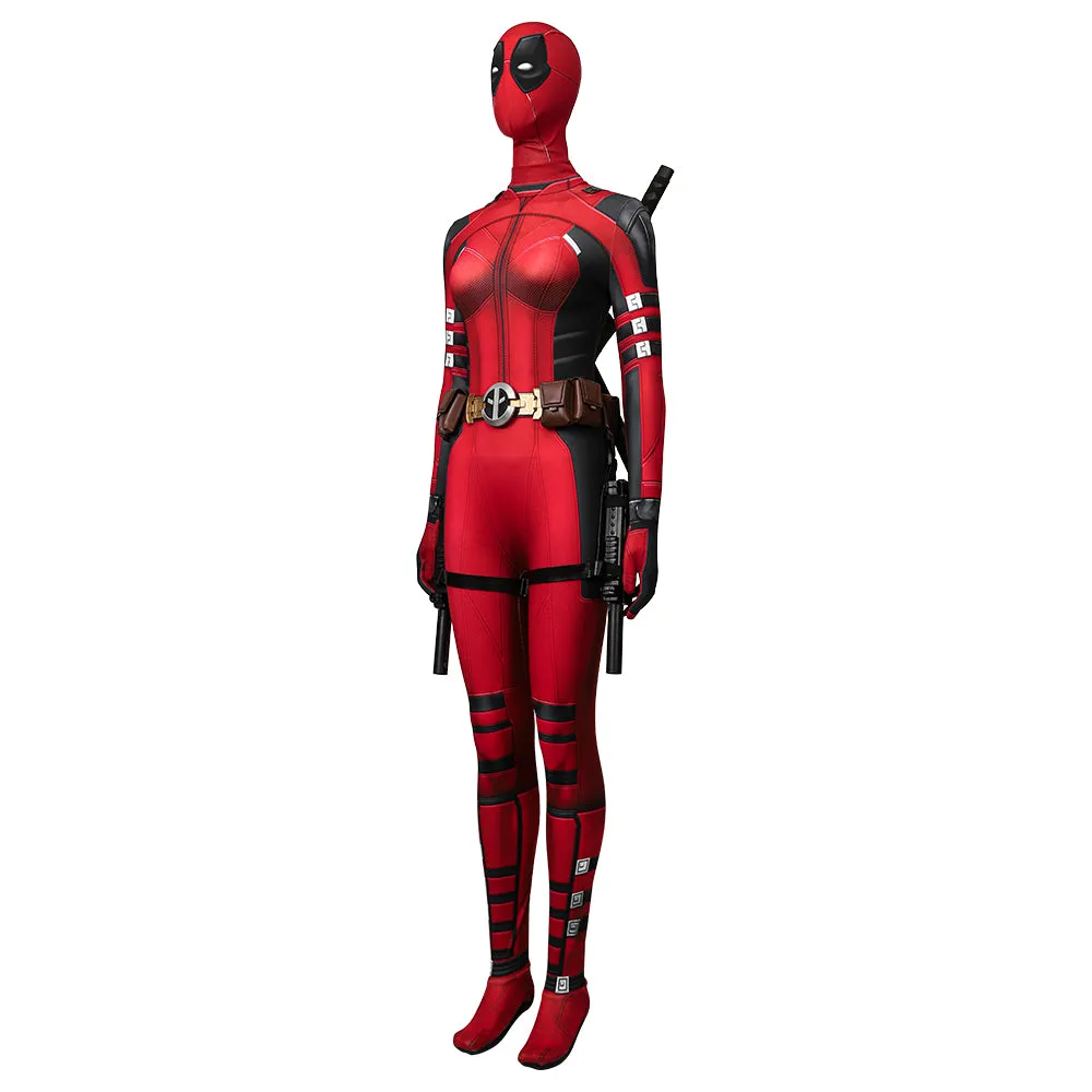 Lady Deadpool 3 Cosplay Costume 2024 Deadpool Wolverine Female Halloween Suit