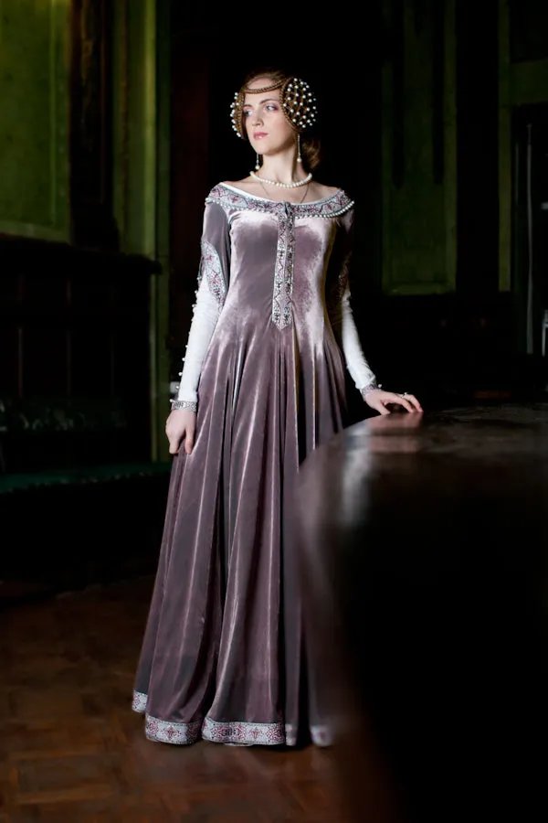 Lady Rowena Velvet Medieval Dress