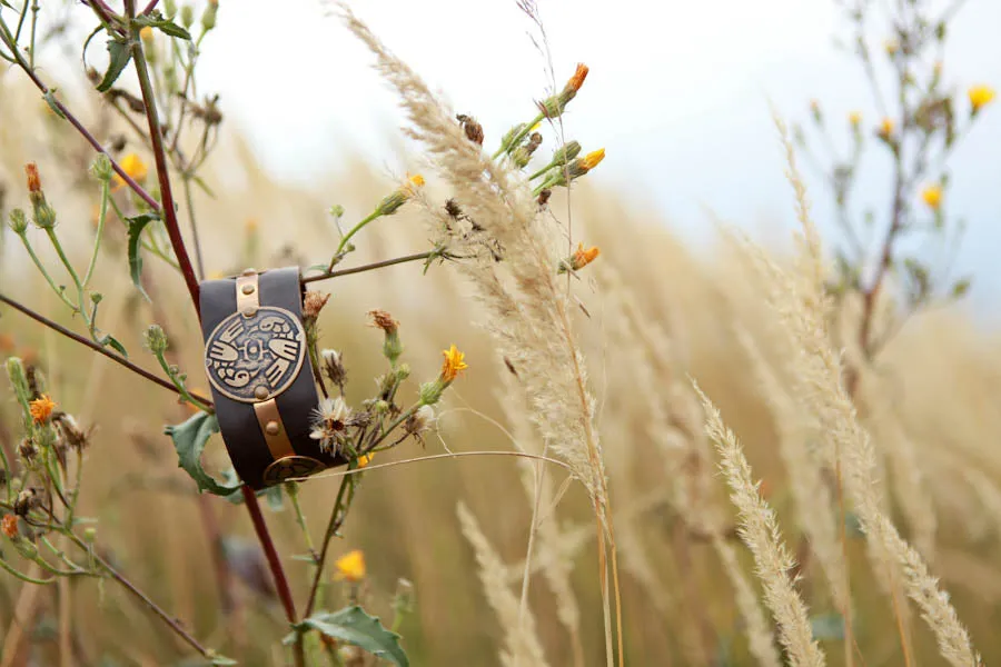 Leather & Brass Bicep Bracelet