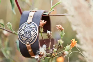 Leather & Brass Bicep Bracelet