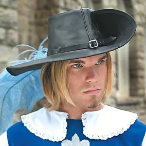 Leather Cavalier Hat