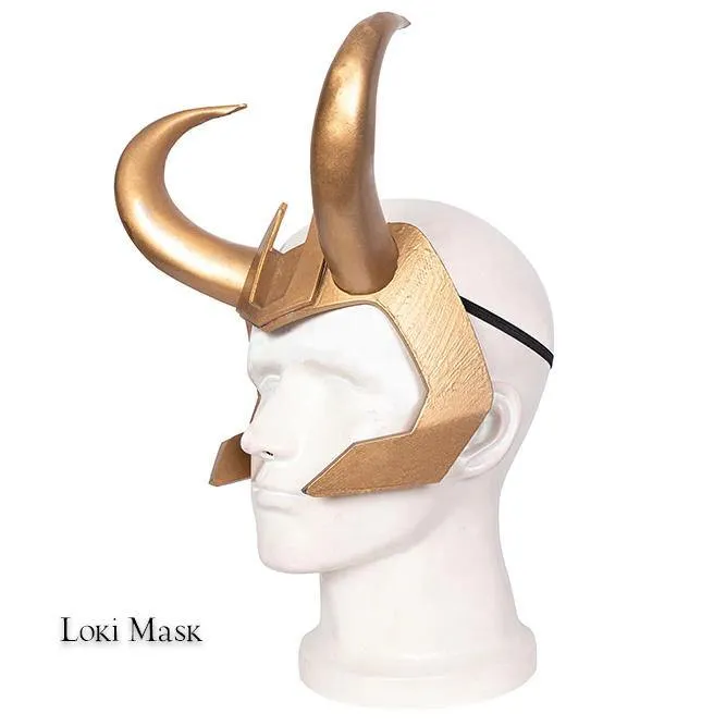 Loki & Sylvie Lady Loki Helmet Horns Mask | Cosplay Costume Accessories Superhero Head Wear
