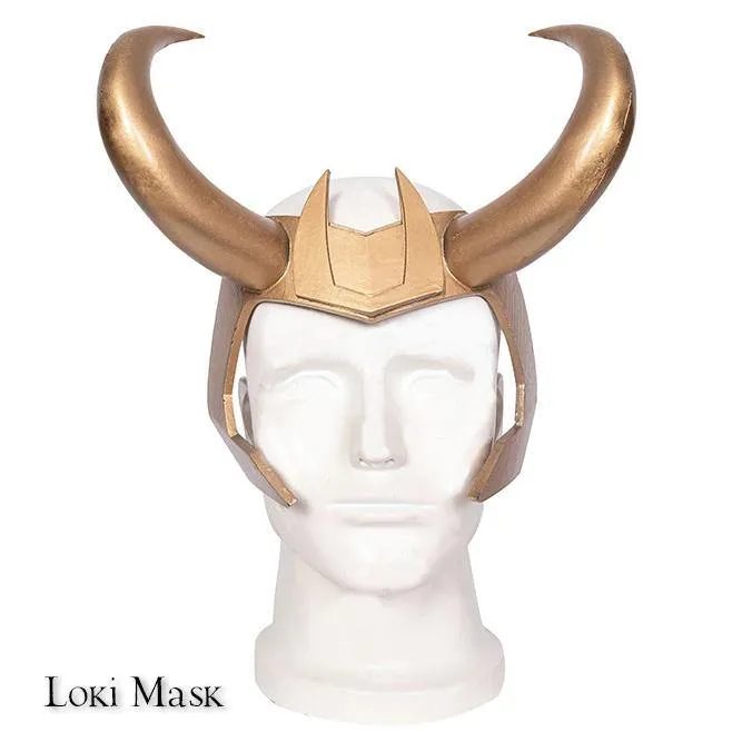 Loki & Sylvie Lady Loki Helmet Horns Mask | Cosplay Costume Accessories Superhero Head Wear