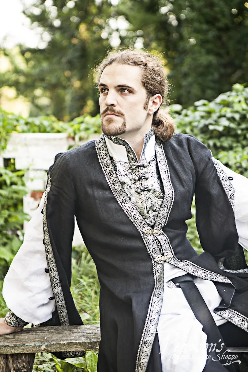 Long Medieval Flax Overcoat