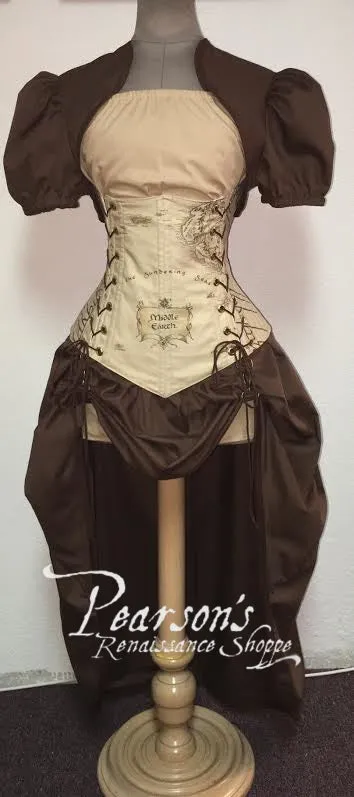 Lord of the Rings Middle Earth Elvish Writing Corset Set