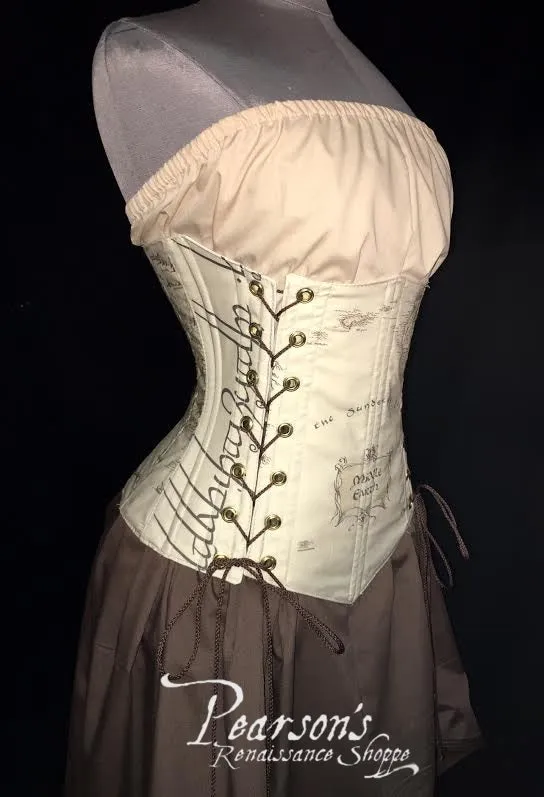 Lord of the Rings Middle Earth Elvish Writing Corset Set