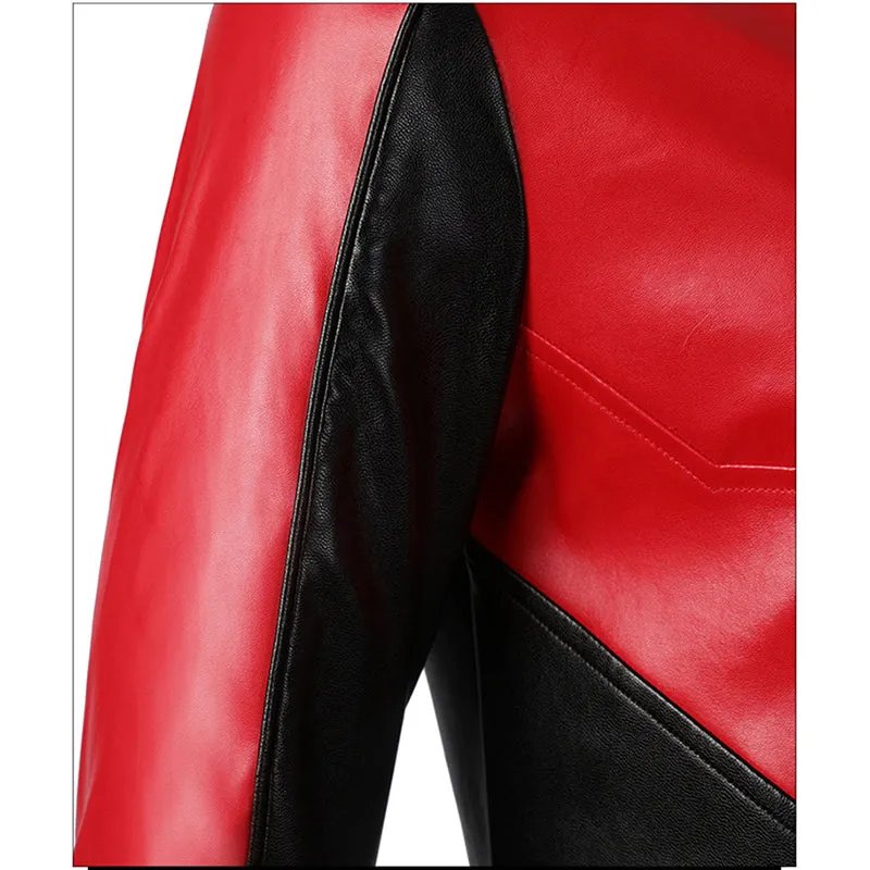 Marcus Hargreeve Costume The Umbrella Academy Sparrow Academy Cosplay Red Leather Uniform Suit