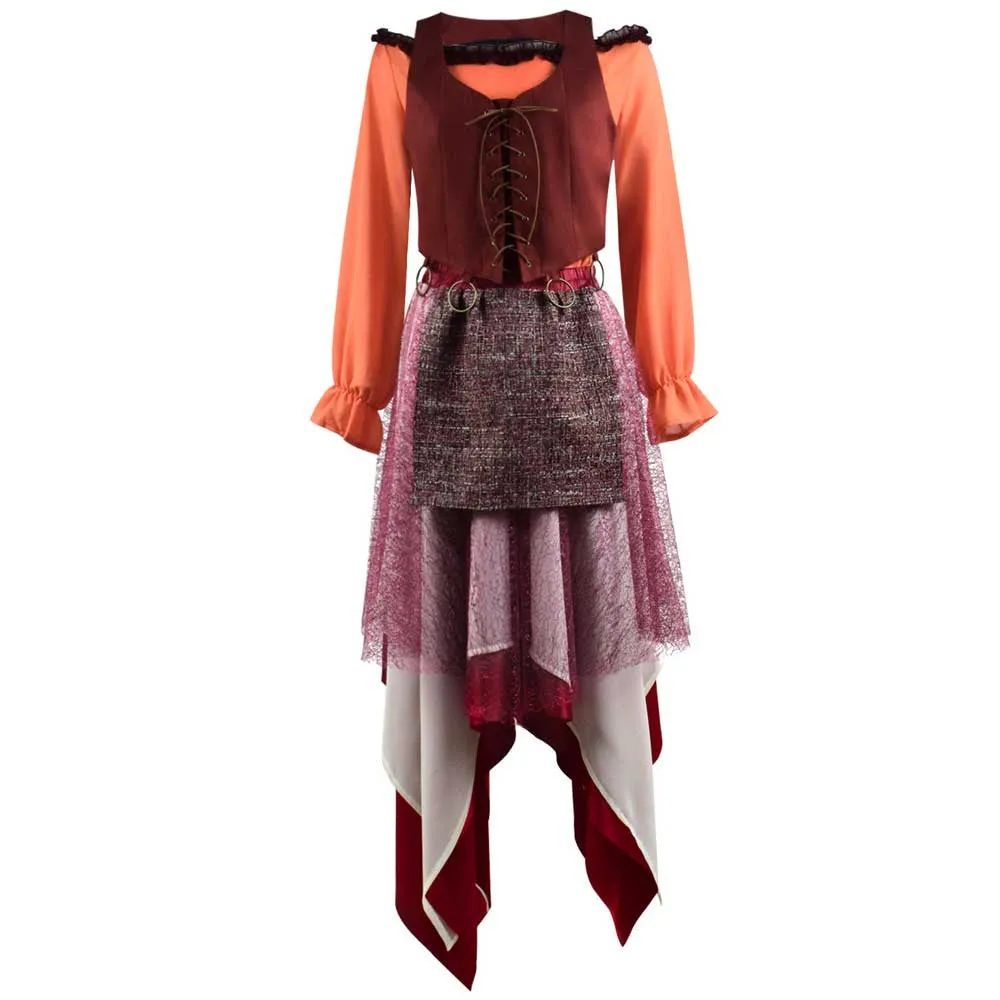 Mary Sanderson Costumes Hocus Pocus Cosplay Halloween Carnival Cosplay Dress