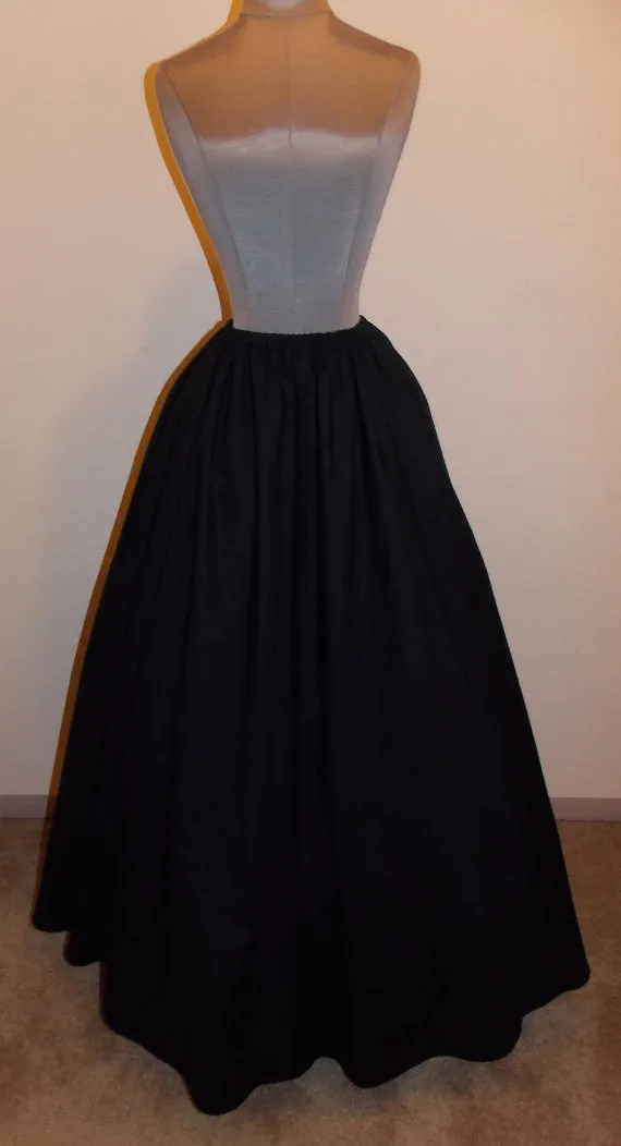 Medieval A Line Solid Skirt with elastic waist