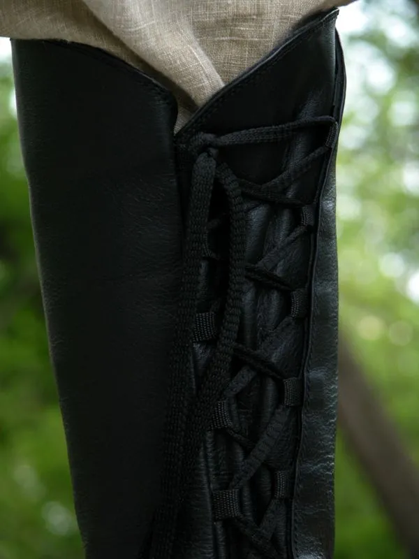 Medieval Fantasy High Boots "Forest"