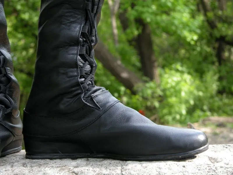 Medieval Fantasy High Boots "Forest"