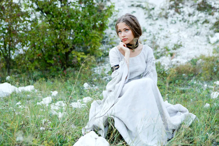 Medieval Flax Linen Archeress Chemise
