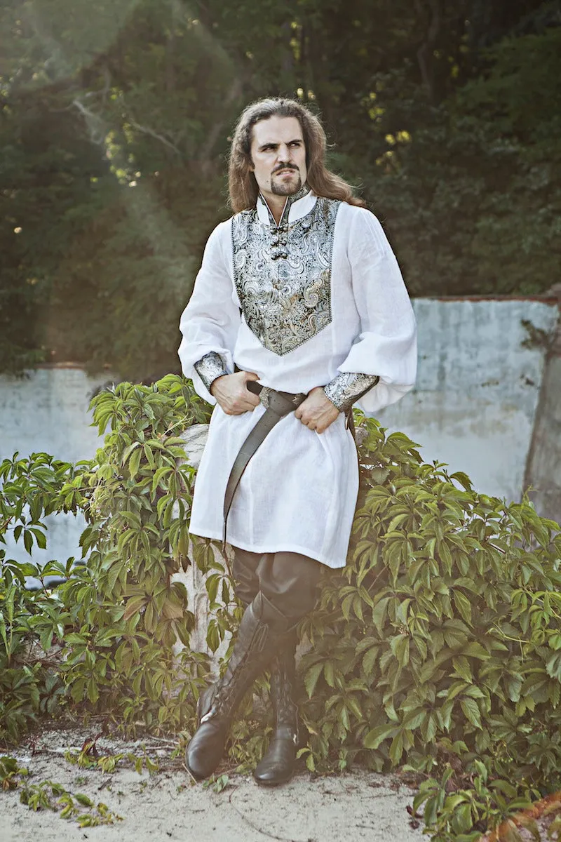Medieval Flax Linen Wedding Tunic
