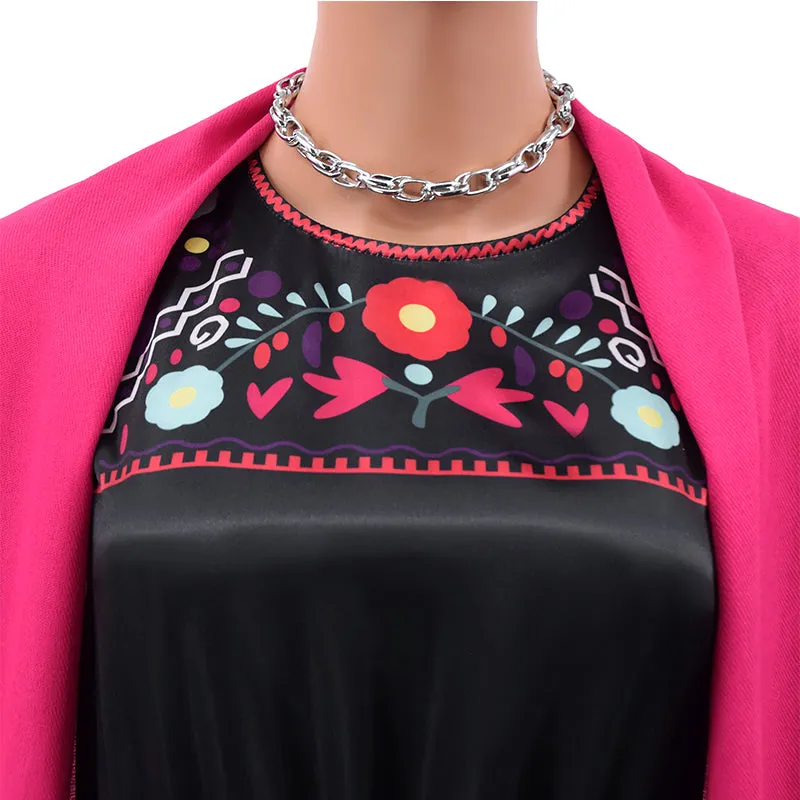 Mexican Folk Artist Dress Frida Kahlo Cosplay Costume Halloween Carnival Suit