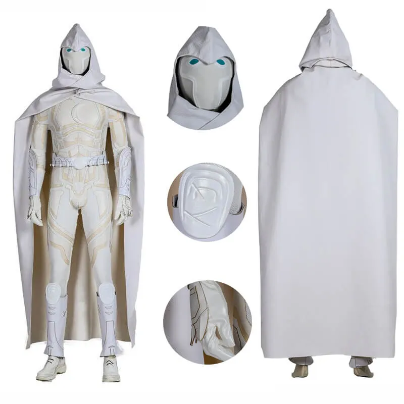 Moon Knight Cosplay Costume Suit Classic Moon Kight White Halloween Cosplay Suit