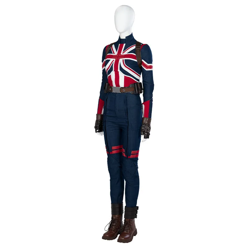Movie Doctor Strange 2 Margaret Peggy Carter Cosplay Costume Captain Carter Bodysuit Battle Suit