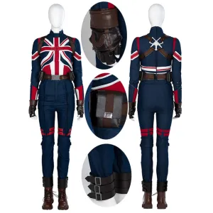 Movie Doctor Strange 2 Margaret Peggy Carter Cosplay Costume Captain Carter Bodysuit Battle Suit