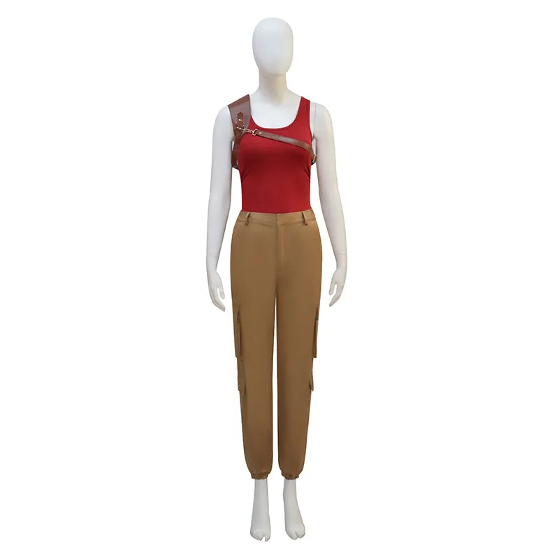 Movie Twisters 2024 Kate Women Red Brown Outfit Cosplay Costume Outfits Halloween ACcosplay