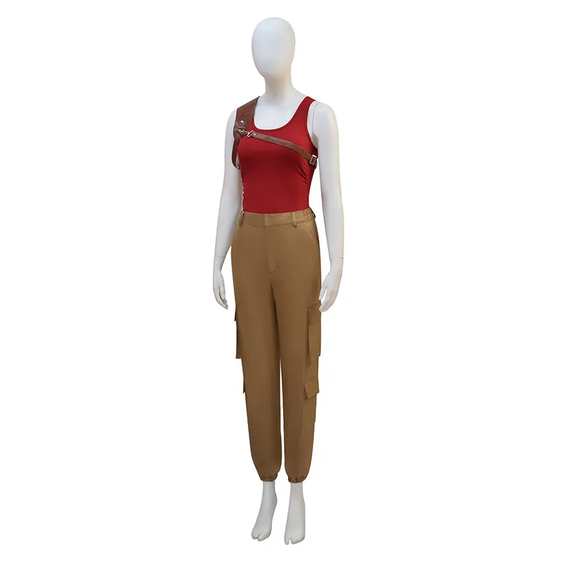 Movie Twisters 2024 Kate Women Red Brown Outfit Cosplay Costume Outfits Halloween ACcosplay