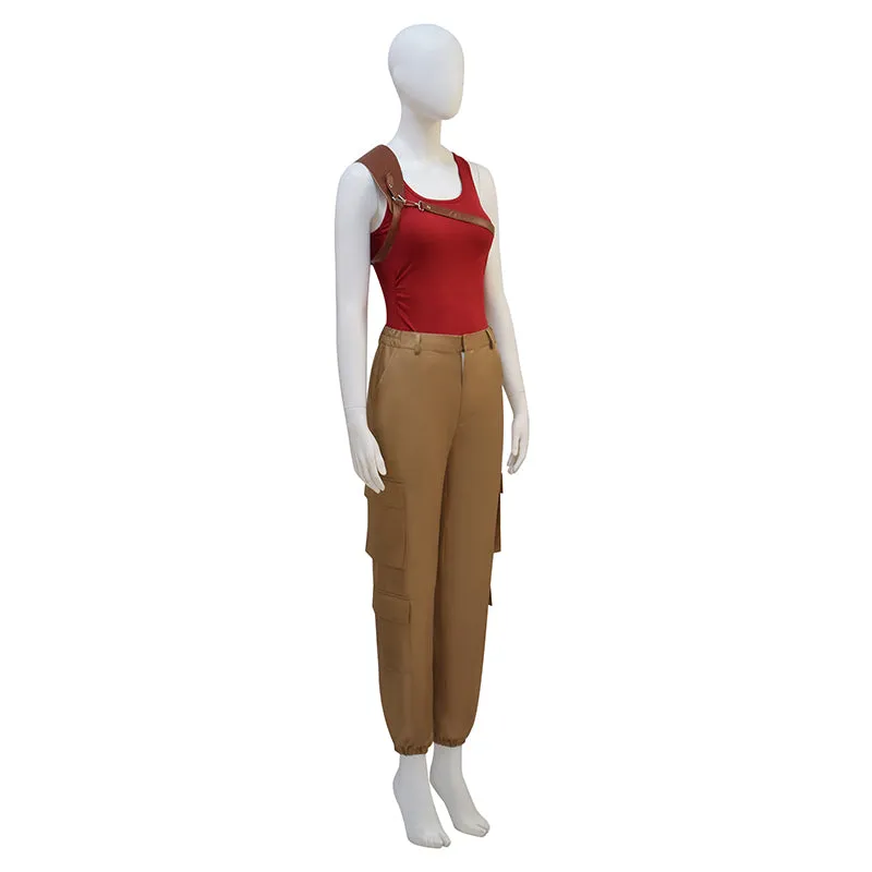 Movie Twisters 2024 Kate Women Red Brown Outfit Cosplay Costume Outfits Halloween ACcosplay