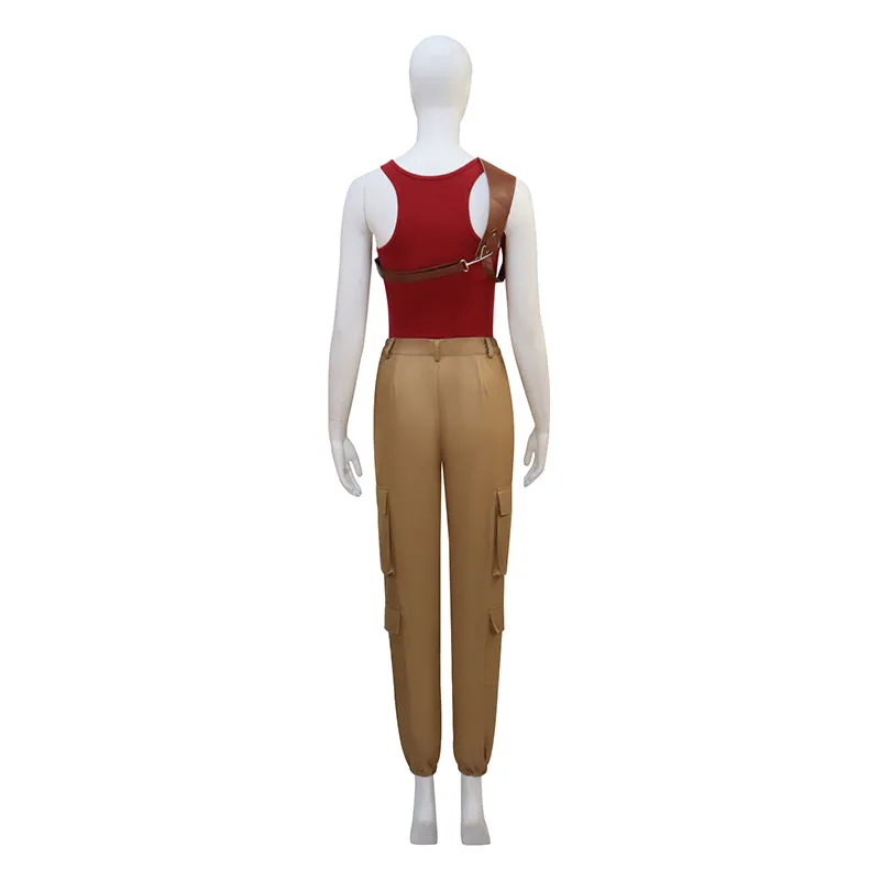 Movie Twisters 2024 Kate Women Red Brown Outfit Cosplay Costume Outfits Halloween ACcosplay