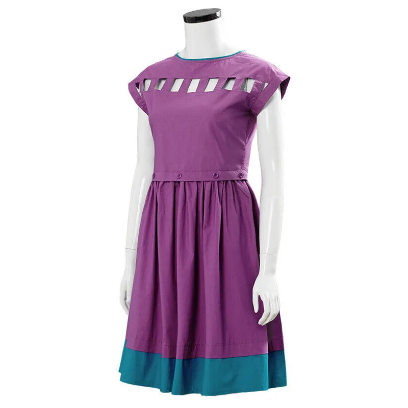 Nancy Wheeler Cosplay Stranger Things Season 3 Nancy Cosplay Costume Women Purple Dress