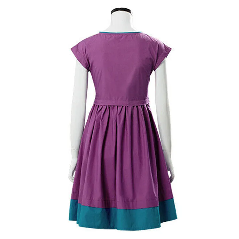 Nancy Wheeler Cosplay Stranger Things Season 3 Nancy Cosplay Costume Women Purple Dress