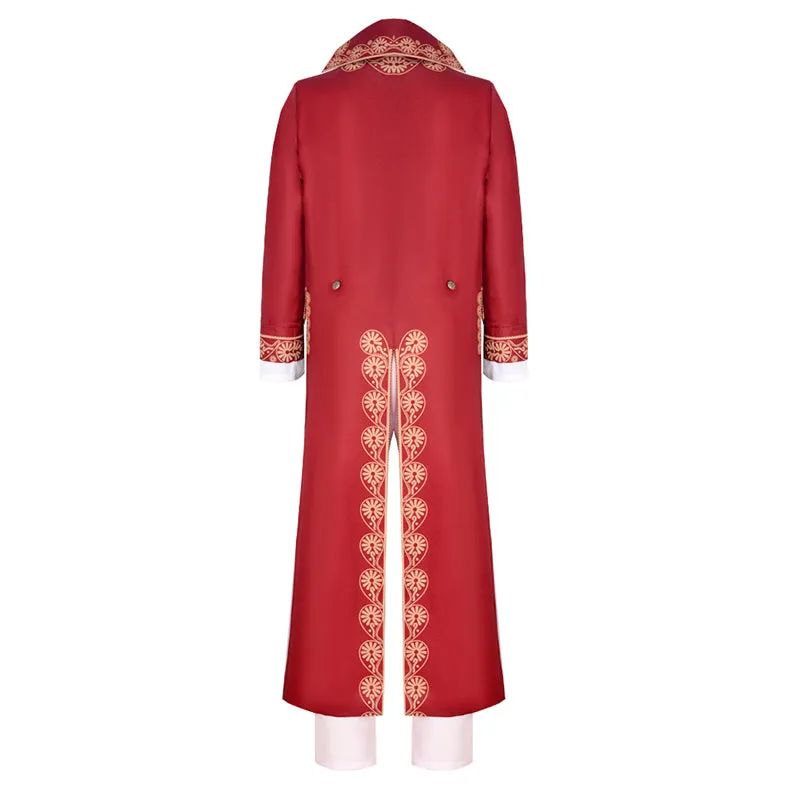 Napoleon Cosplay 19th Medieval Napoleon Bonaparte Costume Emperor Retro Red Military Uniform