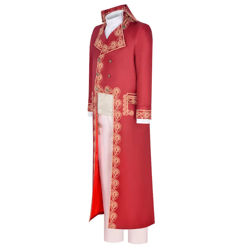 Napoleon Cosplay 19th Medieval Napoleon Bonaparte Costume Emperor Retro Red Military Uniform