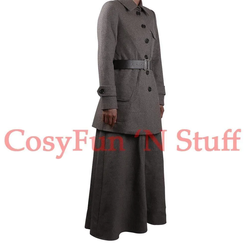 NEW 2017 Wonder Woman Diana Prince British Style Woolen Jacket Costume Full Set