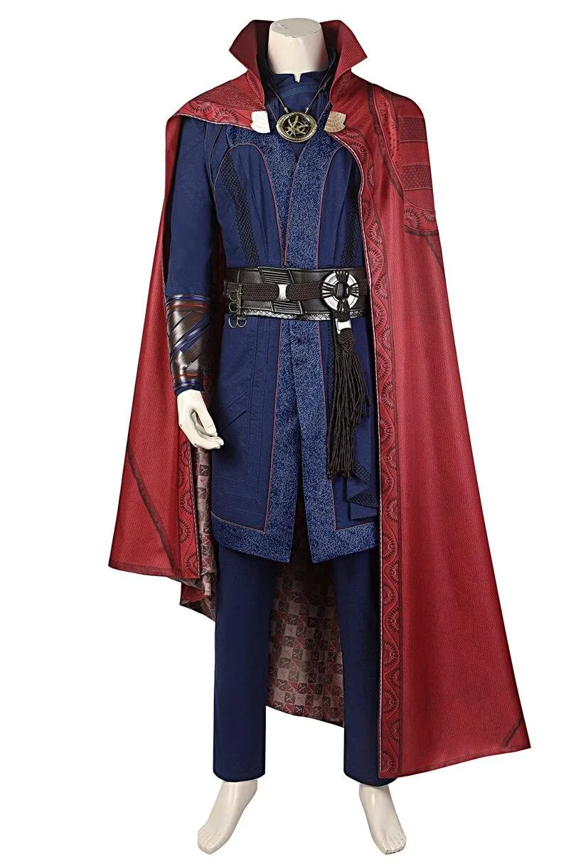 NEW Arrival 2022 Doctor Strange in the Multiverse of Madness | Dr Stephen Strange Costume Cosplay Outfit With Printed Cape   Boots