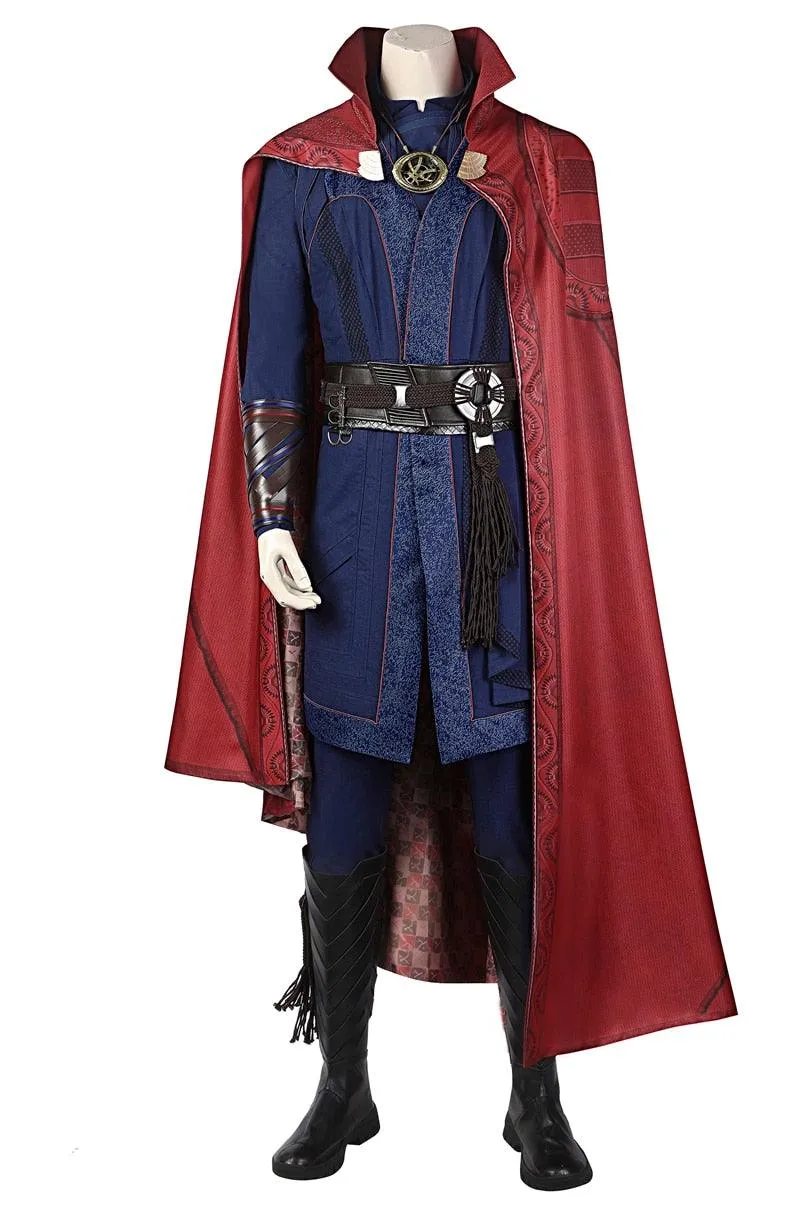 NEW Arrival 2022 Doctor Strange in the Multiverse of Madness | Dr Stephen Strange Costume Cosplay Outfit With Printed Cape   Boots