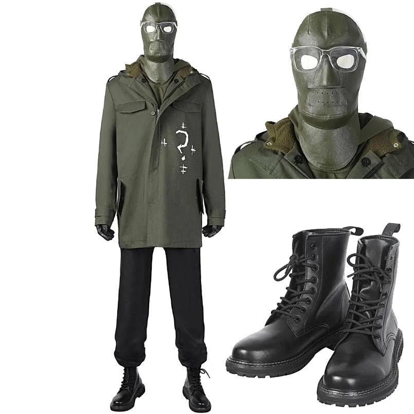 NEW Arrival The Riddler Cosplay Costume | Edward Nygma The Batman 2022 Movie Riddler Outfit Battle Suit with Mask & Boots