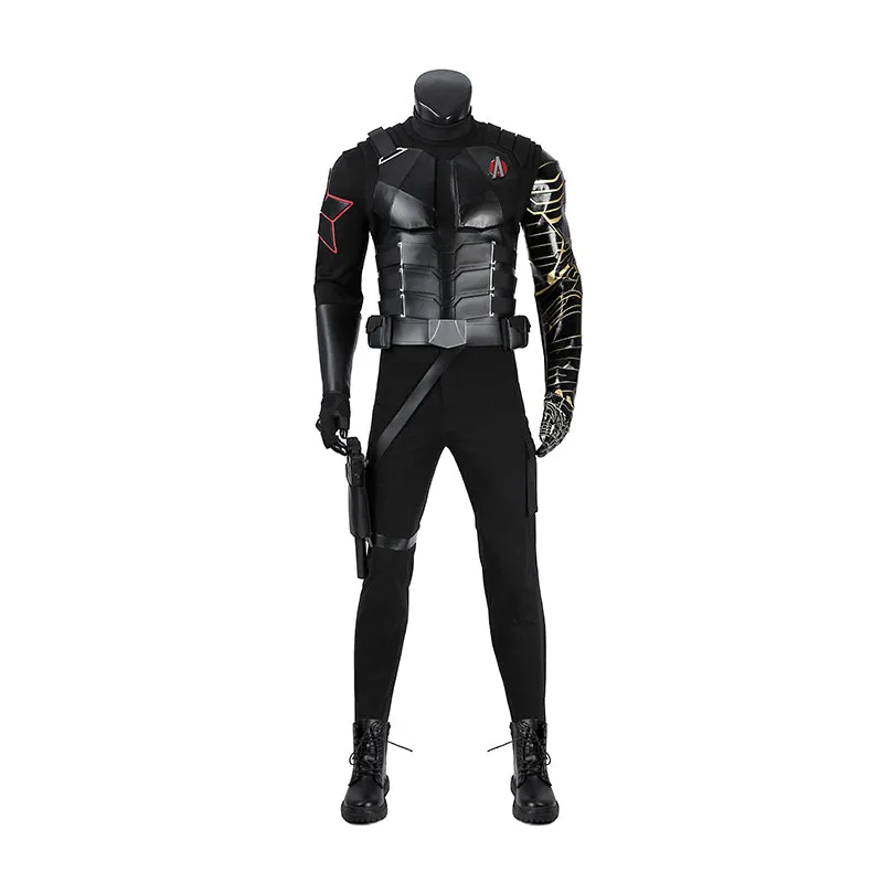 New Avengers Winter Soldier Bucky Barnes Cosplay Costume Deluxe Halloween Suit ACcosplay