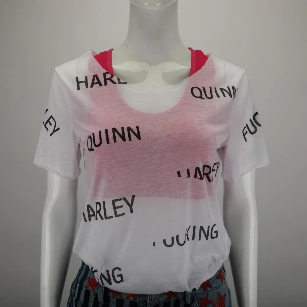 New Harley Quinn Birds of Prey Movie Costume Vest Short Pants Shirt Cosplay Costume Outfit Prop