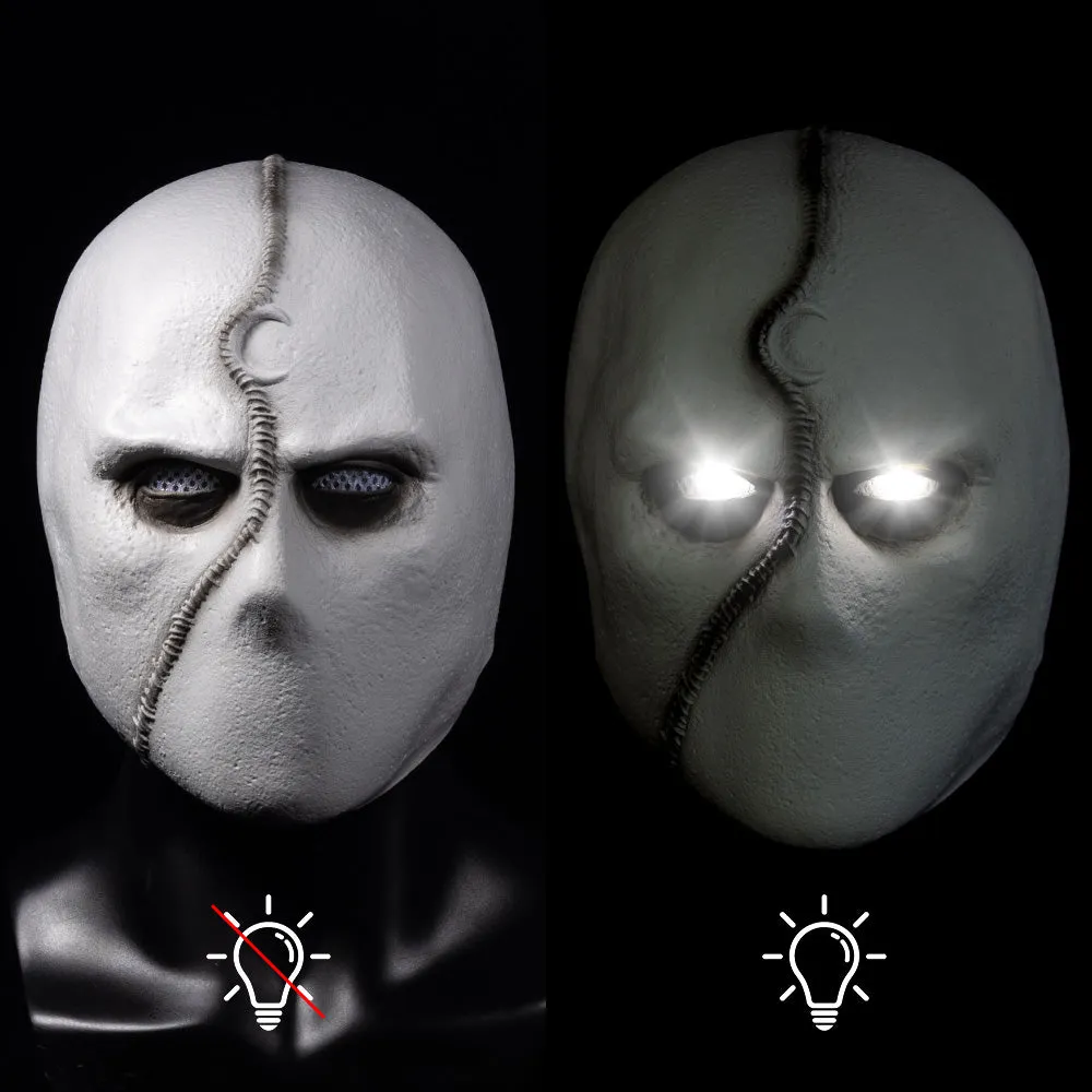 NEW Moon Knight Cosplay Mask (With & Without LED) TV Series Costume Prop Mask