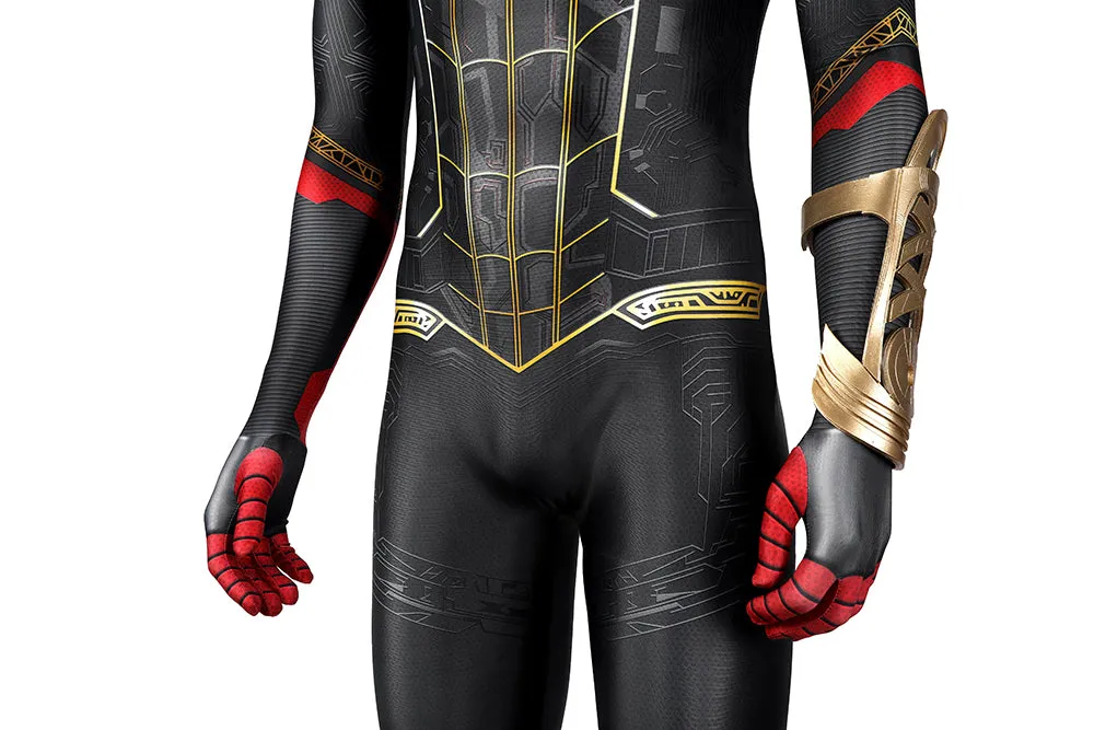 NEW Spider-Man No Way Home Cosplay Costume | Black Gold Jumpsuit