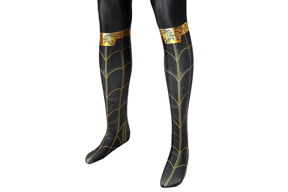 NEW Spider-Man No Way Home Cosplay Costume | Black Gold Jumpsuit